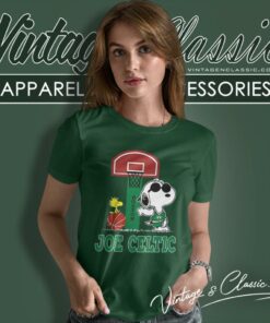 Snoopy Boston Celtics Basketball Women T Shirt
