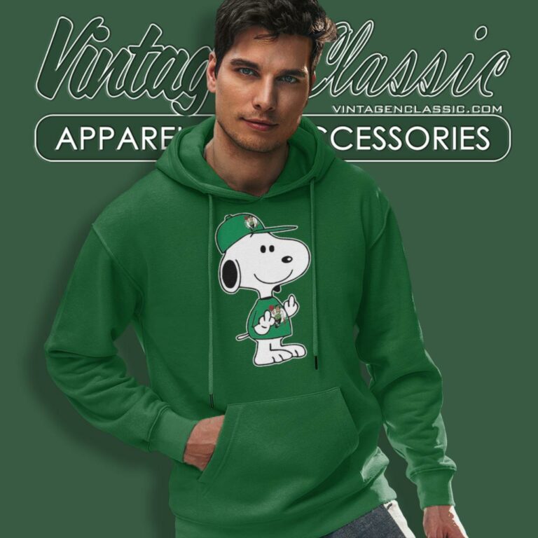 Snoopy Boston Celtics Double Middle Fingers Fck You Hoodie Snoopy Boston Celtics Double Middle Fingers Fck You Hoodie