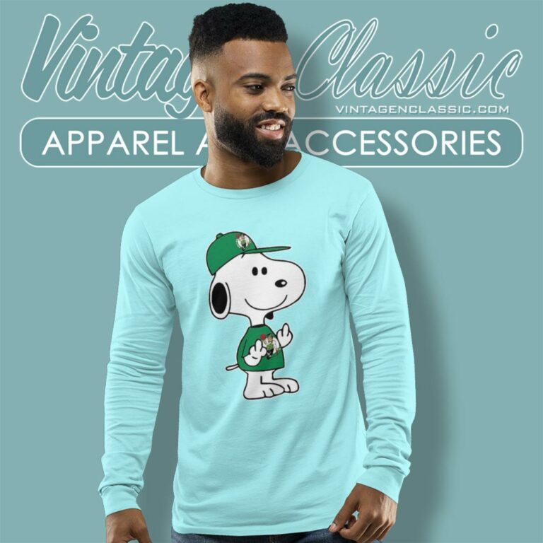 Snoopy Boston Celtics Double Middle Fingers Fck You Long Sleeve Tee Snoopy Boston Celtics Double Middle Fingers Fck You Long Sleeve Tee