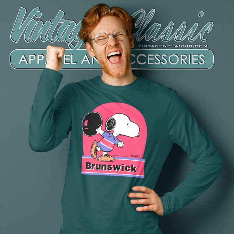 Snoopy Bowling Brunswick Long Sleeve Tee Snoopy Bowling Brunswick Long Sleeve Tee