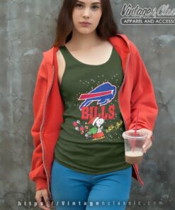 Snoopy Buffalo Bills Christmas Tank Top Racerback