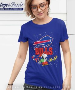 Snoopy Buffalo Bills Christmas Women TShirt