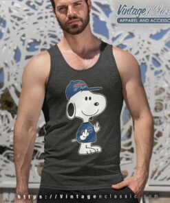 Snoopy Buffalo Bills Double Middle Fingers Tank Top Racerback