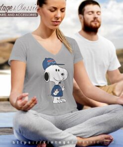 Snoopy Buffalo Bills Double Middle Fingers V Neck TShirt