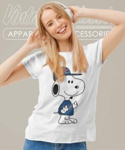 Snoopy Buffalo Bills Double Middle Fingers Women TShirt