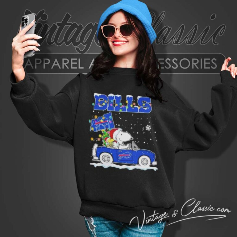Snoopy Buffalo Bills Driver Car Christmas Sweatshirt Snoopy Buffalo Bills Driver Car Christmas Sweatshirt