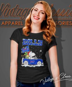 Snoopy Buffalo Bills Driver Car Christmas Women TShirt