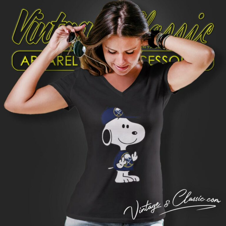 Snoopy Buffalo Sabres Nhl Double Middle Fingers Fck You V Neck TShirt Snoopy Buffalo Sabres Nhl Double Middle Fingers Fck You V Neck TShirt