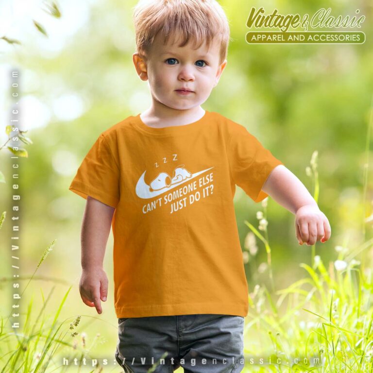 Snoopy Cant Someone Else Just Do It Nike Logo Tshirt Kid Snoopy Cant Someone Else Just Do It Nike Logo Tshirt Kid