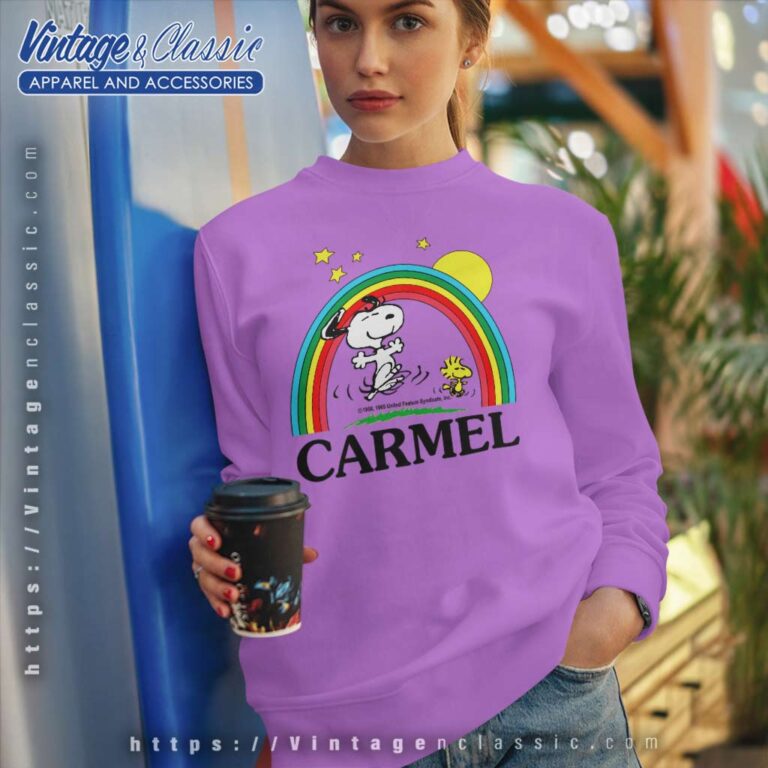 Snoopy Carmel Peanuts Rainbow Sweatshirt Snoopy Carmel Peanuts Rainbow Sweatshirt