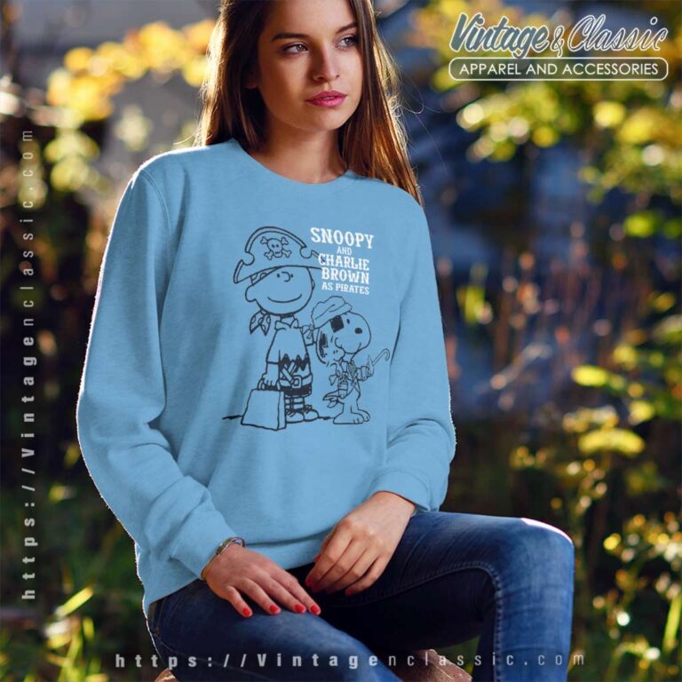 Snoopy Charlie Brown As Pirates Sweatshirt Snoopy Charlie Brown As Pirates Sweatshirt