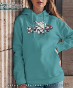 Snoopy Charlie Brown Back To The Future Hoodie