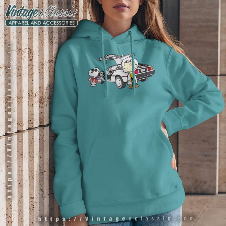 Snoopy Charlie Brown Back To The Future Hoodie Snoopy Charlie Brown Back To The Future Hoodie