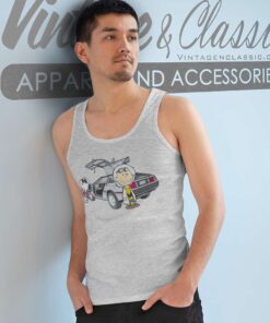 Snoopy Charlie Brown Back To The Future Tank Top Racerback