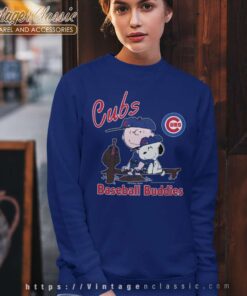 Snoopy Charlie Brown Baseball Buddies Chicago Cubs Sweatshirt