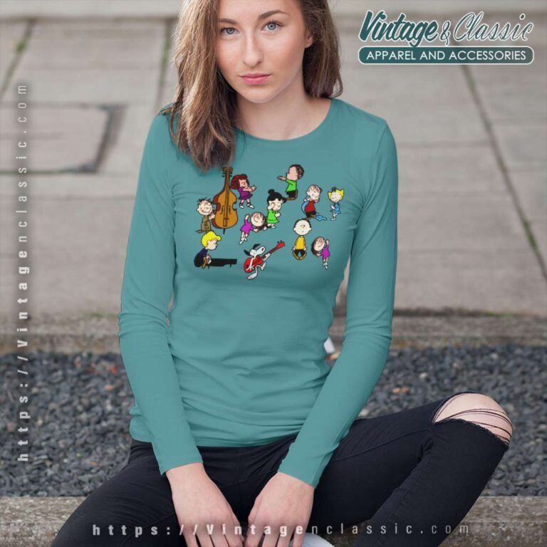Snoopy Charlie Brown Christmas Dance Long Sleeve Tee Snoopy Charlie Brown Christmas Dance Long Sleeve Tee