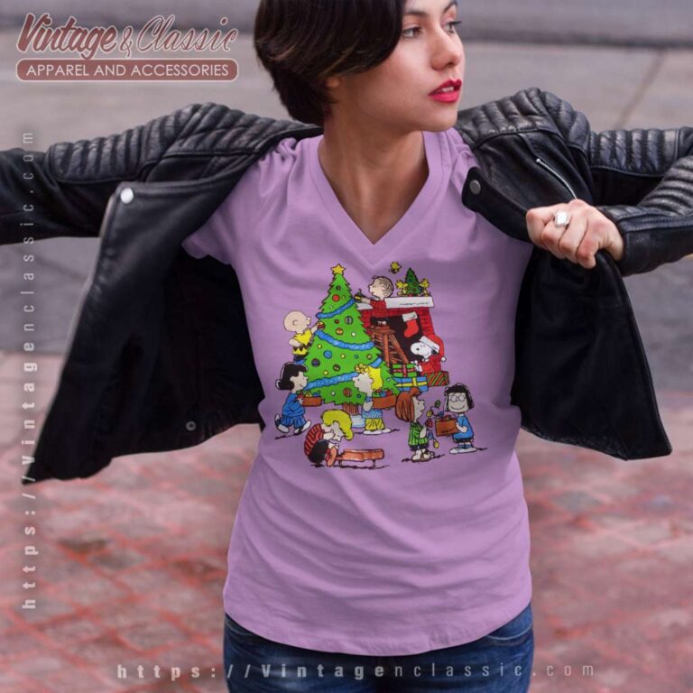 Snoopy Charlie Brown Christmas Gifts V Neck TShirt Snoopy Charlie Brown Christmas Gifts V Neck TShirt