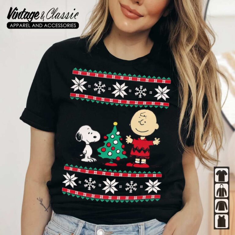 Snoopy Charlie Brown Christmas Sweater T shirt Snoopy Charlie Brown Christmas Sweater T shirt