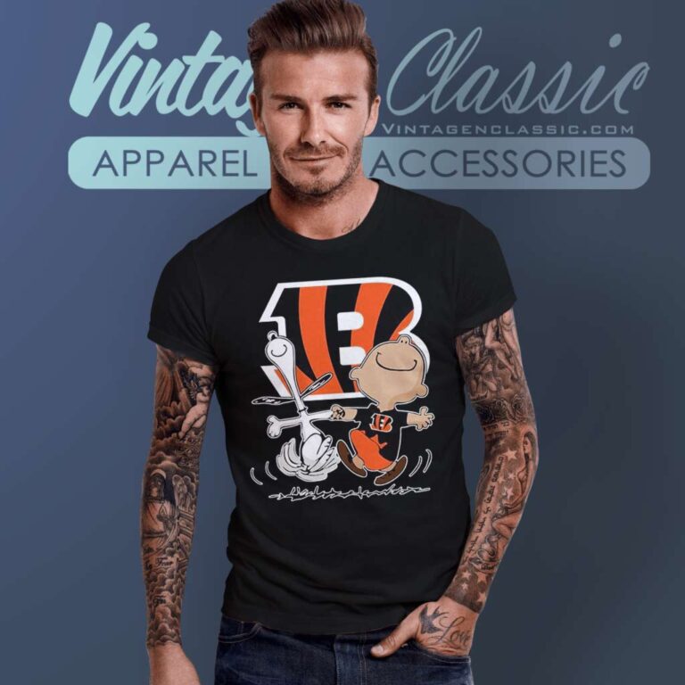 Snoopy Charlie Brown Dancing Cincinnati Bengals T Shirt Snoopy Charlie Brown Dancing Cincinnati Bengals T Shirt