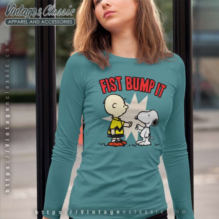 Snoopy Charlie Brown Fist Bump It Long Sleeve Tee Snoopy Charlie Brown Fist Bump It Long Sleeve Tee