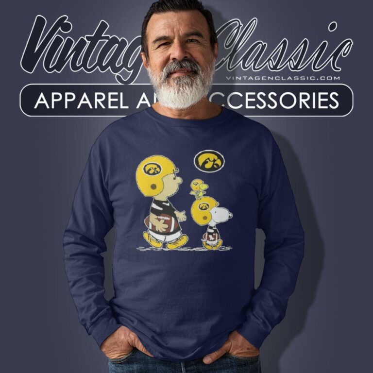 Snoopy Charlie Brown Go Iowa Hawkeyes Long Sleeve Tee Snoopy Charlie Brown Go Iowa Hawkeyes Long Sleeve Tee