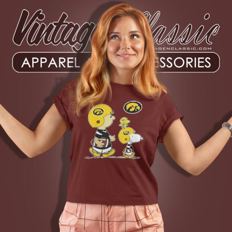 Snoopy Charlie Brown Go Iowa Hawkeyes Women T Shirt Snoopy Charlie Brown Go Iowa Hawkeyes Women T Shirt