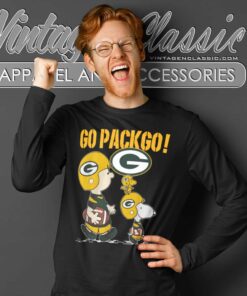 Snoopy Charlie Brown Go Pack Go Green Bay Packers Shirt 4 Snoopy Charlie Brown Go Pack Go Green Bay Packers Long Sleeve Tee