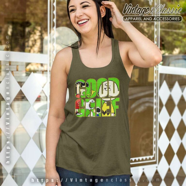 Snoopy Charlie Brown Good Grief Tank Top Racerback Snoopy Charlie Brown Good Grief Tank Top Racerback