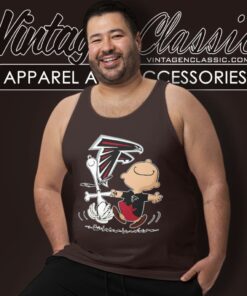 Snoopy Charlie Brown Happy Atlanta Falcons Tank Top Racerback