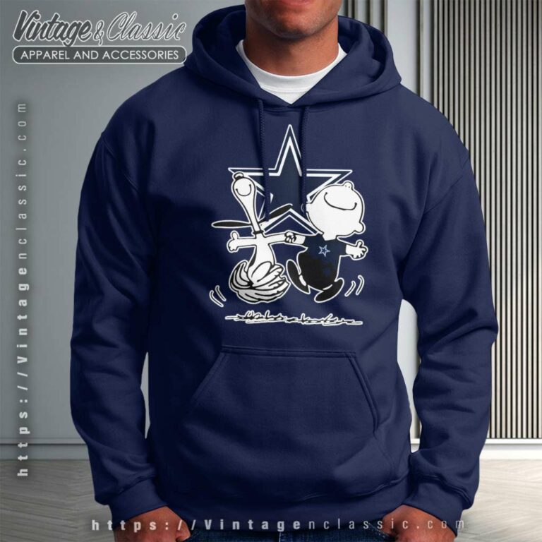 Snoopy Charlie Brown Happy Dallas Cowboys Hoodie Snoopy Charlie Brown Happy Dallas Cowboys Hoodie