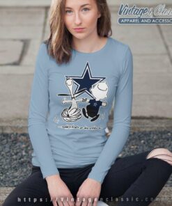 Snoopy Charlie Brown Happy Dallas Cowboys Long Sleeve Tee