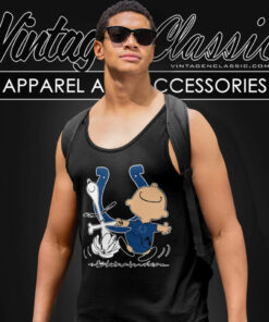 Snoopy Charlie Brown Happy Indianapolis Colts Tank Top Racerback