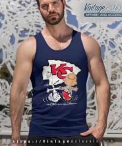 Snoopy Charlie Brown Happy Kansas City Chiefs Tank Top Racerback