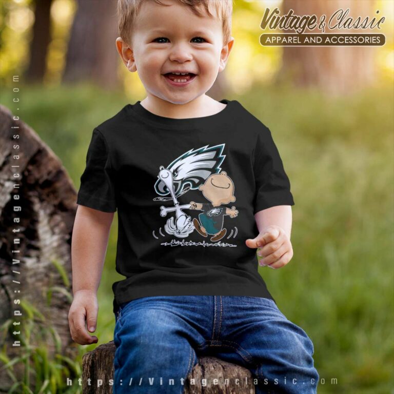 Snoopy Charlie Brown Happy Philadelphia Eagles Kids T Shirt Snoopy Charlie Brown Happy Philadelphia Eagles Kids T Shirt