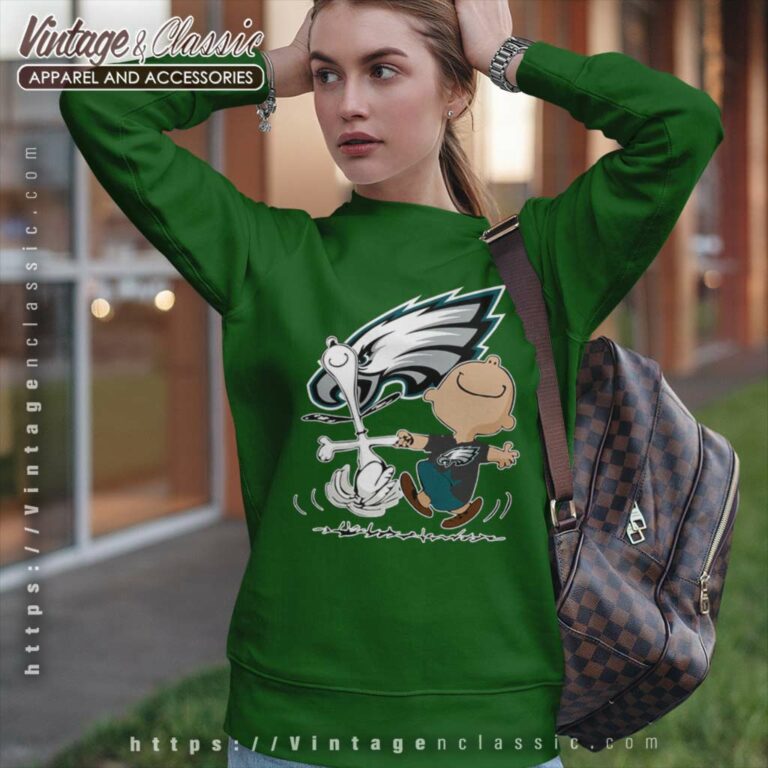 Snoopy Charlie Brown Happy Philadelphia Eagles Sweatshirt Snoopy Charlie Brown Happy Philadelphia Eagles Sweatshirt
