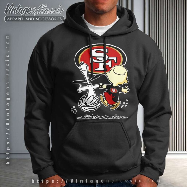 Snoopy Charlie Brown Happy San Francisco 49ers Hoodie Snoopy Charlie Brown Happy San Francisco 49ers Hoodie
