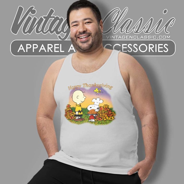Snoopy Charlie Brown Happy Thanksgiving 2023 Tank Top Racerback Snoopy Charlie Brown Happy Thanksgiving 2023 Tank Top Racerback