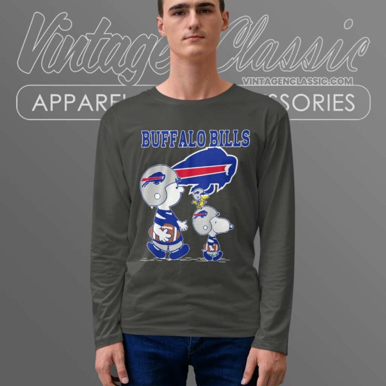 Snoopy Charlie Brown Hug Rugby Buffalo Bills Long Sleeve Tee Snoopy Charlie Brown Hug Rugby Buffalo Bills Long Sleeve Tee