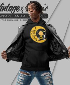 Snoopy Charlie Brown I Love The Dark Side Of The Moon Hoodie