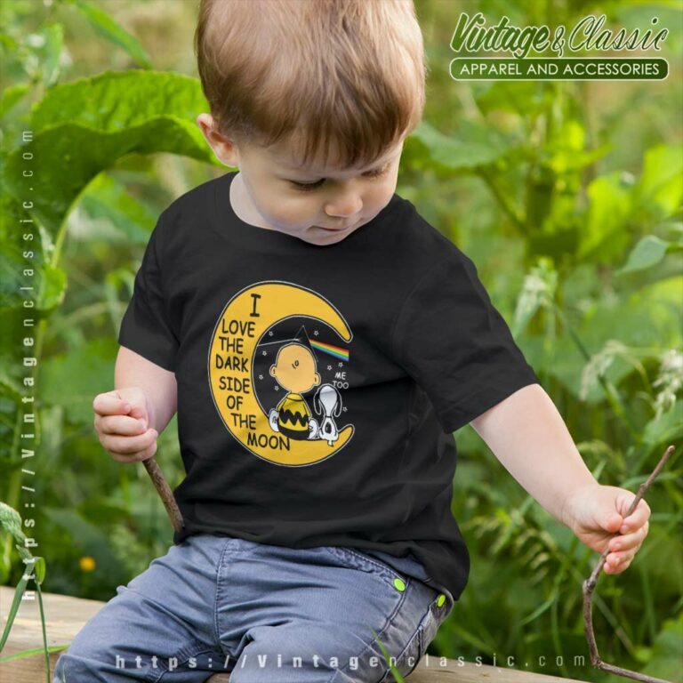 Snoopy Charlie Brown I Love The Dark Side Of The Moon Kids T Shirt Snoopy Charlie Brown I Love The Dark Side Of The Moon Kids T Shirt
