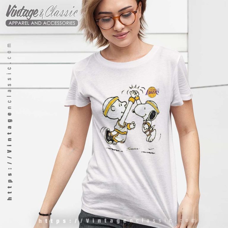 Snoopy Charlie Brown Lakers 88 Celtics 87 Women TShirt Snoopy Charlie Brown Lakers 88 Celtics 87 Women TShirt