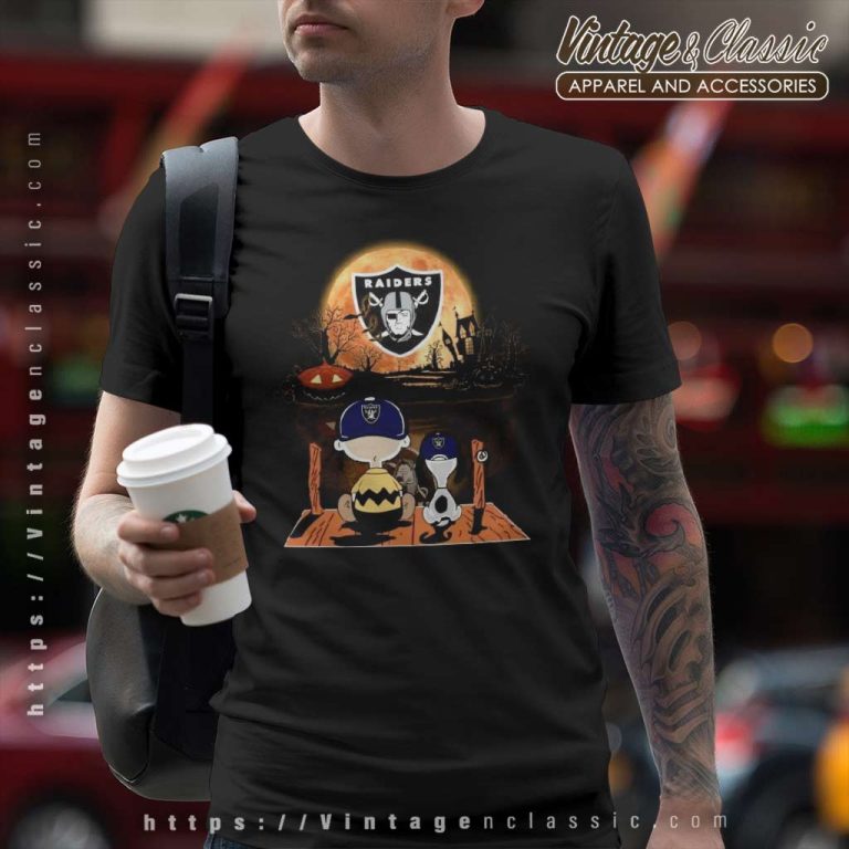 Snoopy Charlie Brown Las Vegas Raiders Pumpkin Halloween Moon T Shirt Snoopy Charlie Brown Las Vegas Raiders Pumpkin Halloween Moon T Shirt