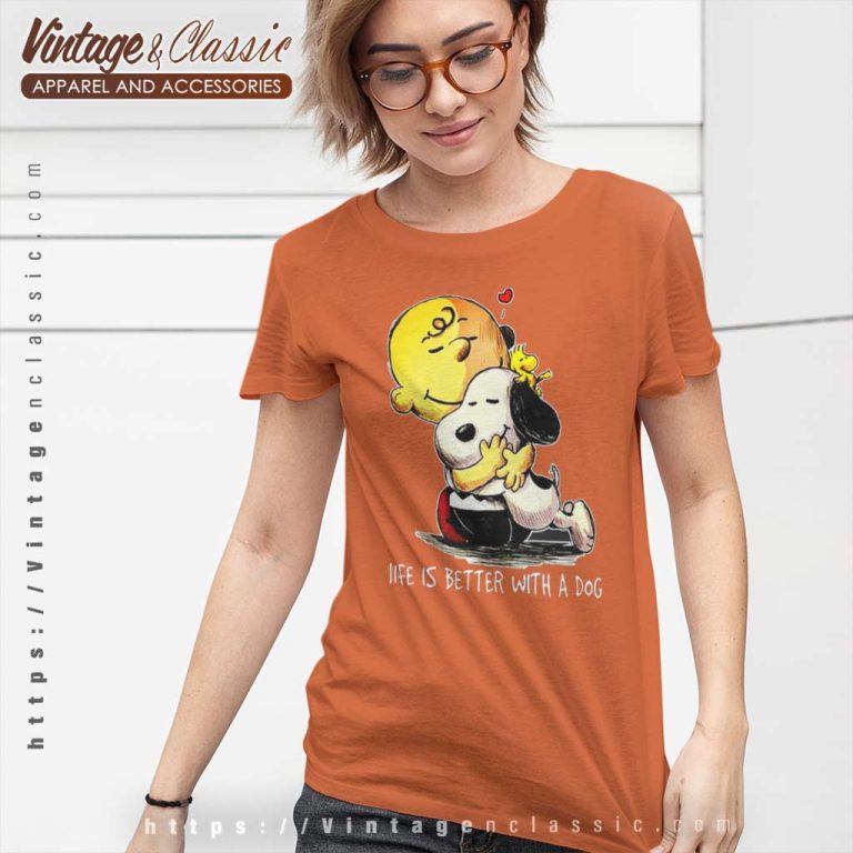 Snoopy Charlie Brown Life Is Better With A Dog Funny Women TShirt Snoopy Charlie Brown Life Is Better With A Dog Funny Women TShirt
