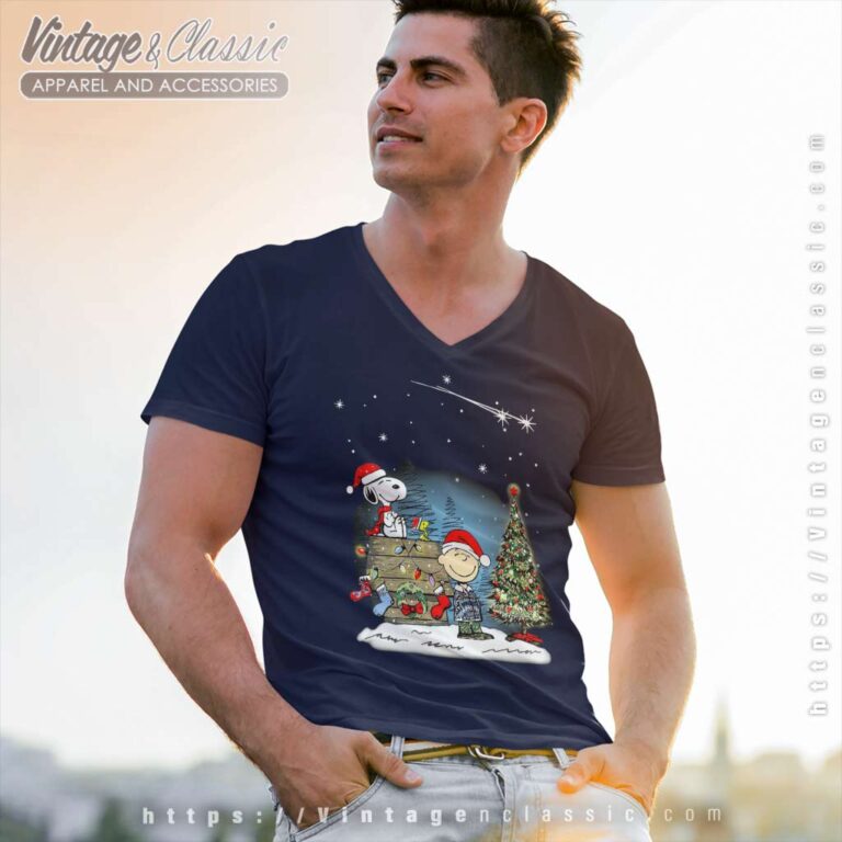 Snoopy Charlie Brown Merry Christmas V Neck TShirt Snoopy Charlie Brown Merry Christmas V Neck TShirt
