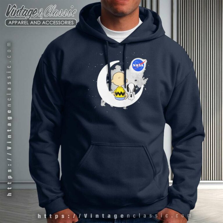 Snoopy Charlie Brown Moon Nasa Hoodie Snoopy Charlie Brown Moon Nasa Hoodie