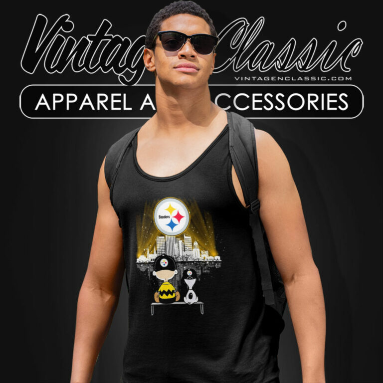 Snoopy Charlie Brown Pittsburgh Steelers Tank Top Racerback Snoopy Charlie Brown Pittsburgh Steelers Tank Top Racerback