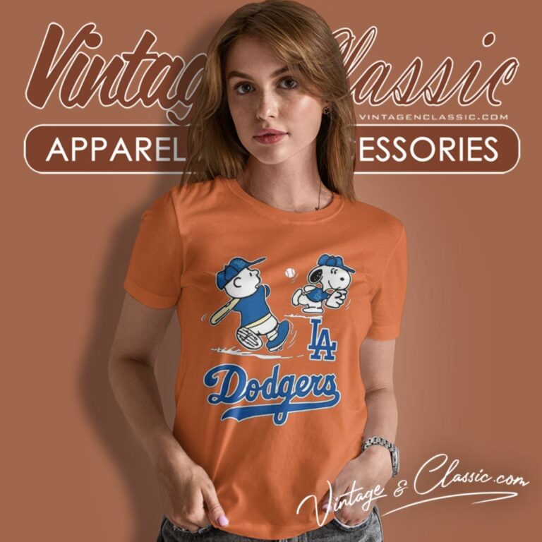 Snoopy Charlie Brown Playing Baseball Los Angeles Dodgers Women T Shirt Snoopy Charlie Brown Playing Baseball Los Angeles Dodgers Women T Shirt