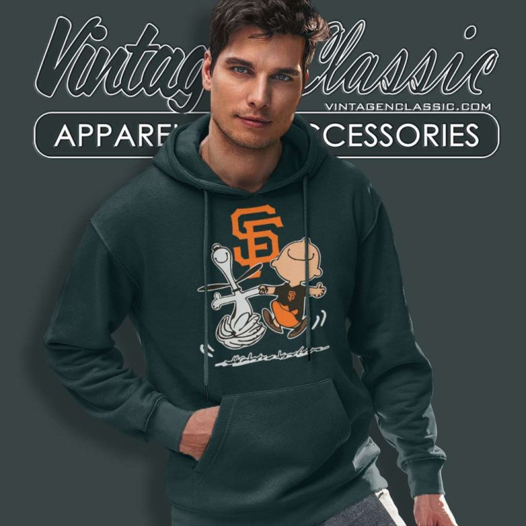 Snoopy Charlie Brown San Francisco Giants Hoodie Snoopy Charlie Brown San Francisco Giants Hoodie