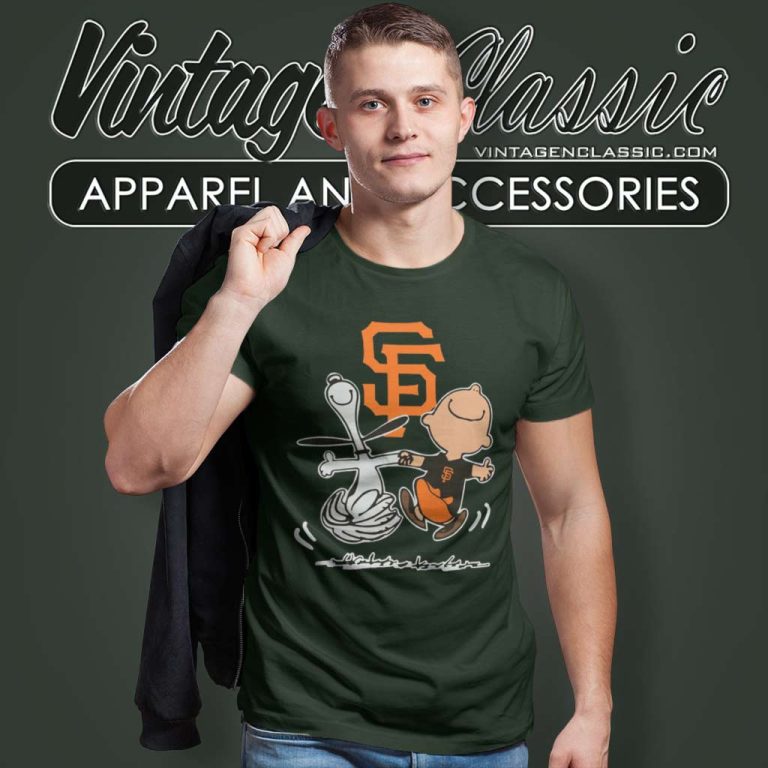 Snoopy Charlie Brown San Francisco Giants T Shirt Snoopy Charlie Brown San Francisco Giants T Shirt