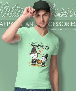 Snoopy Charlie Brown Thanksgiving Shirt 4 Snoopy Charlie Brown Thanksgiving V Neck TShirt